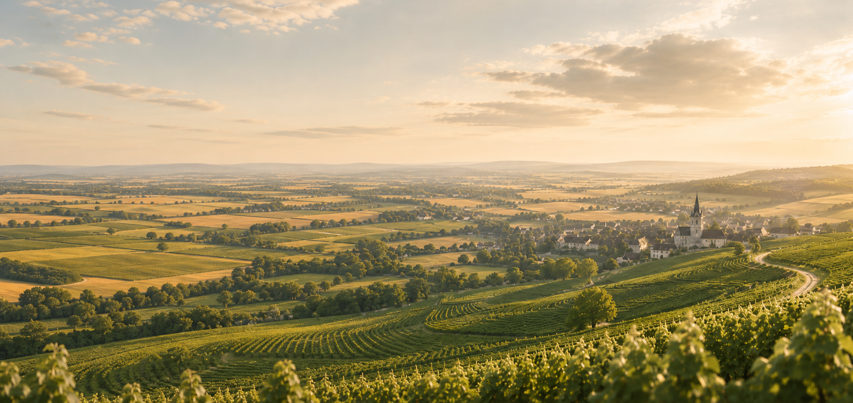 Landschap van Côte de Sézanne