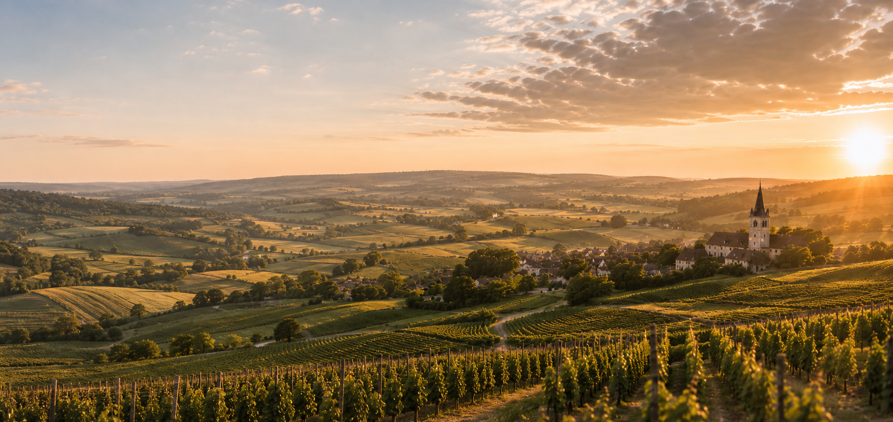 Landschap van Coteaux Vitryats